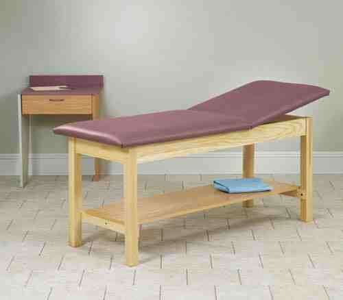 H-Brace Treatment Table Rising Top w/Shelf 24x72x31