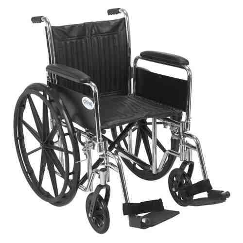 Wheelchair Std Rem Full Arms 20   Swingaway Footrests