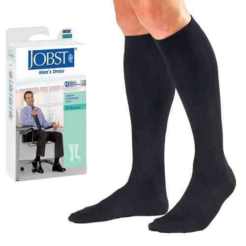 Jobst Mens Dress Socks 8-15 mmHg Navy Large