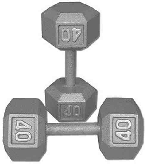 Dumbbell  Steel  Hexaganol 40 pound