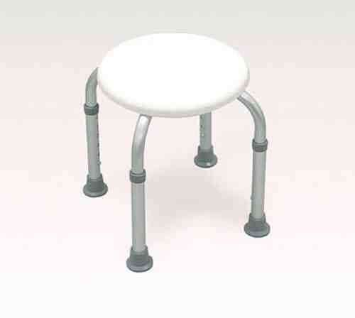 Bath Stool  - Round  White