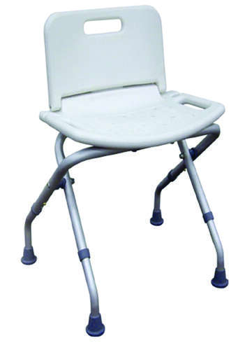 Bath Bench  Folding  w/Back Retail Packed