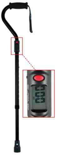 TrekCane w/Built-In Pedometer Black
