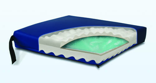 Gel Convoluted Foam Cushion 17 x17 x3   Navy