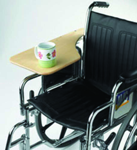 Wheelchair Tray  Half-Lap Wood Flip-Away  for Full Arm
