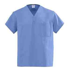 Universal V-Neck Scrub Top Reversible  Ceil Blue  X-Large