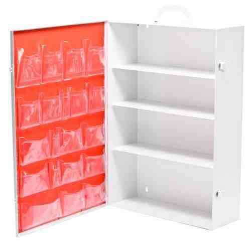 Empty 1st Aid Cabinet-White Metal for 100 Person
