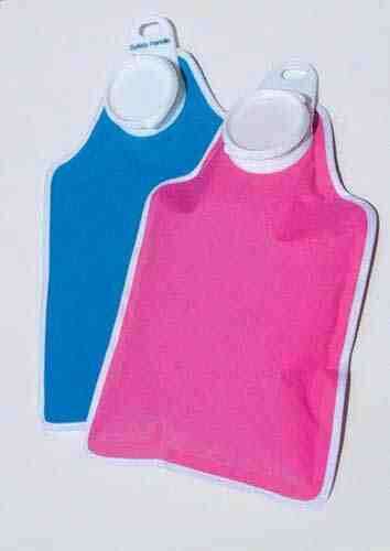 Hot Water Bottle w/Soft Fabric Cover--Blue