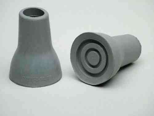 Lofstrand Crutch Tips 7/8  Grey Pair