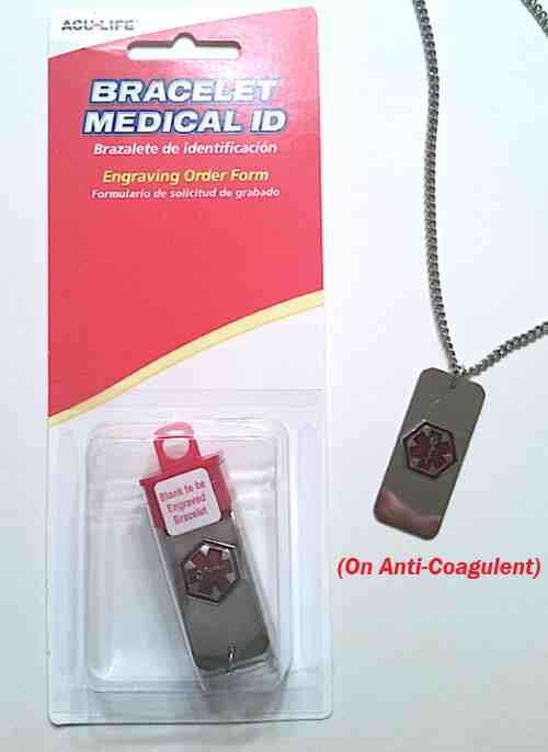 Medical Identification Jewelry Bracelet- On Anti-Coagulant