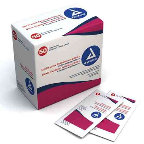 Sterile Latex Exam Gloves Medium - 50 Pr/ Bx