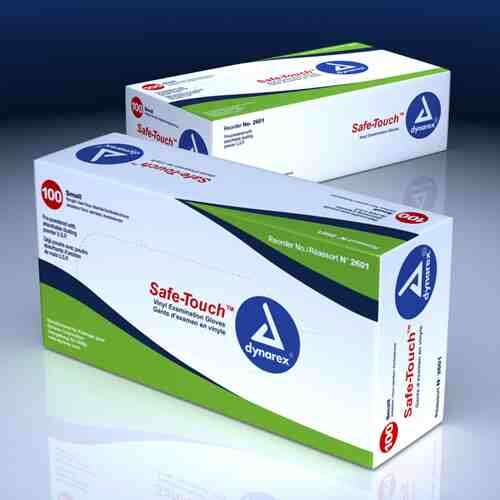 Vinyl Exam Gloves  X-Lge Box 100  Lightly Powdered