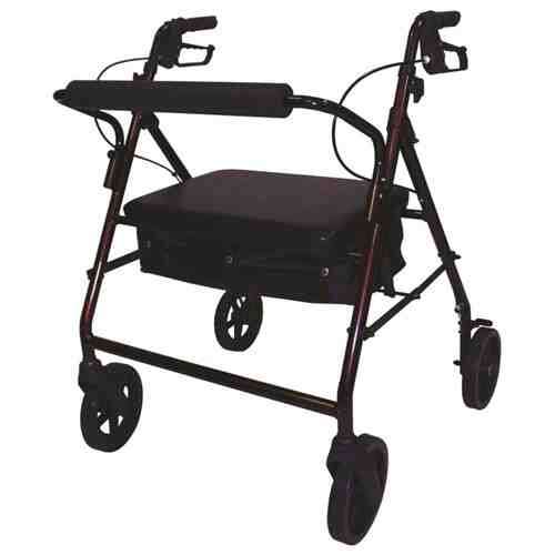 Rollator  Bariatric  Burgundy w/ Padded Seat