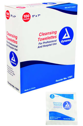 Towellette  Cleansing  Bx/100 5 x7