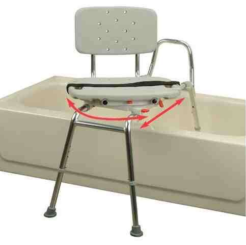 Snap-N-Save Sliding Transfer Bench Swiver Seat/Back Long