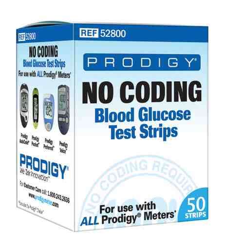Prodigy Preferred Blood Glucose No Coding Strips Bx/50