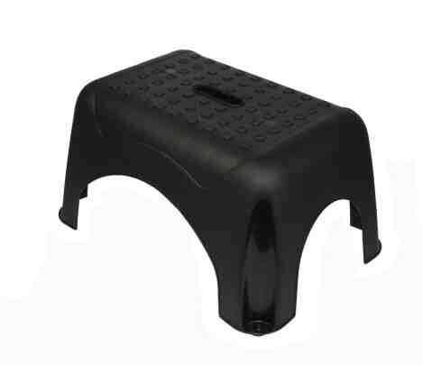 Plastic Foot Stool w/o Rail Black