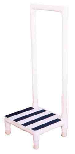 Step Stool  MRI  Single Step PVC  w/Handrail
