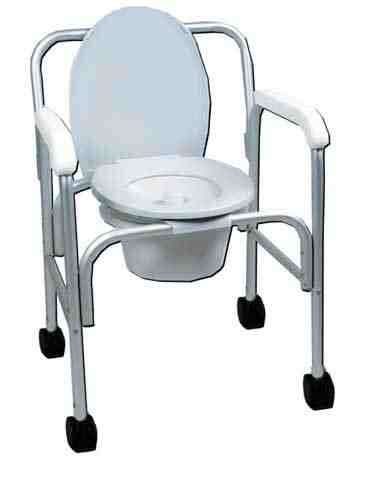 Aluminum Wheeled Commode w/12 Qt. Pail