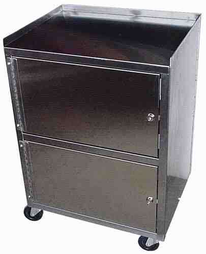 Cabinet Cart 3-Shelf  St/S Dual Locking