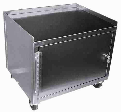 Cabinet Cart W/Drawer St/S Single Locking w/1 Shelf