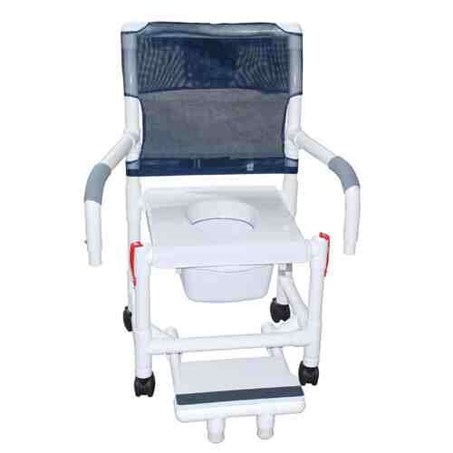 Shower Chair Adj Height 18  w/3  Casters (118-3-ADJ)