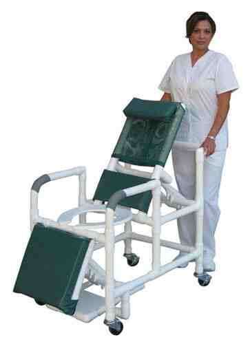 Shower Chair  Reclining Open PVC  Elongated Front  ELR