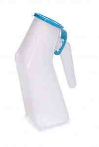 Male Urinal Translucent Reusable Autoclavable Blue Cap