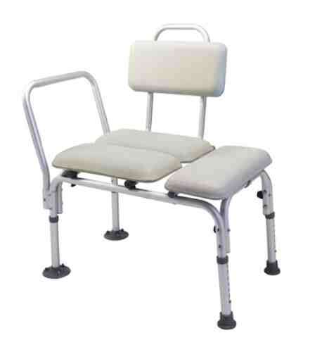 Padded Transfer Bench W/ Commode