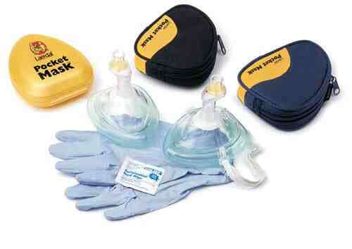 Laerdal Pocket Mask w/ Soft Case Gloves & Wipe