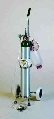 Crash Cart With E-Tank & Cart & Resuscitator Bag