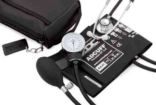 Aneroid Blood Pressure with Dual Head Stethoscope  Black