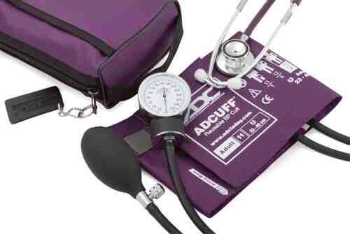 Aneroid Blood Pressure with Dual Head Stethoscope  Purple