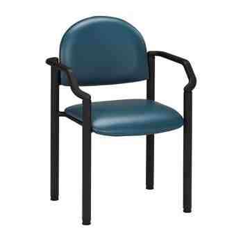 Patient Chair w/Arms Black Frame
