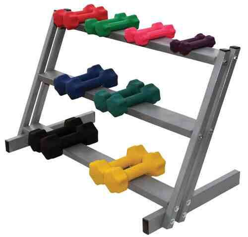 3-Shelf Dumbell Floor Rack