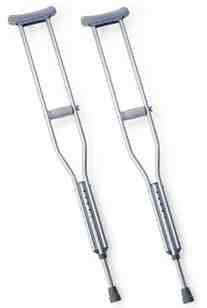 Crutches Alum Adjustable  (pr) Med Adult  Medline