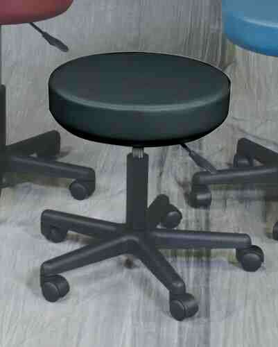 Pneumatic Mobile Stool 17.25  to 21.25  Black