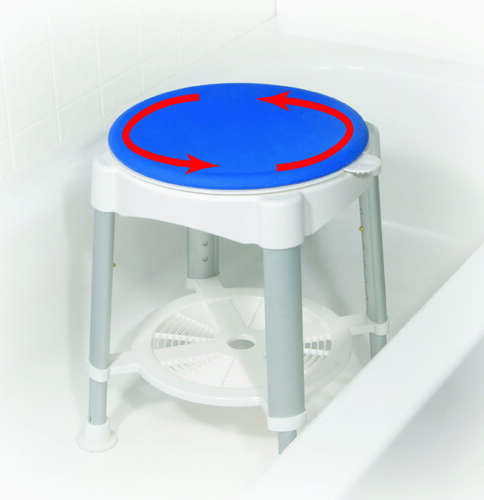 Bath Stool with Padded Rotating Seat
