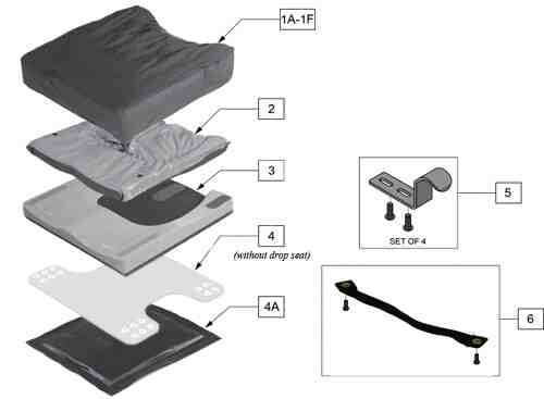 J2 Deep Cushion 16  x 18  w/o Drop Seat