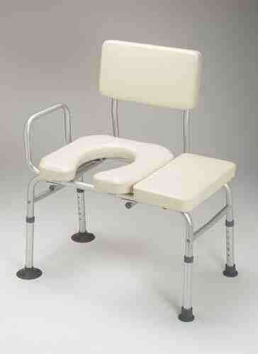 Transfer Bench Padded w/ Commode Opening  Guardian